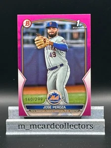 Jose Peroza 2023 Bowman Prospects #BP-149 Fuschia Parallel /299 New York Mets 1s - Picture 1 of 3