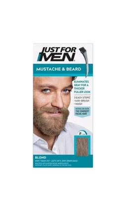 Colorante de bigote y barba Just For Men para cabello gris, M-10/15 rubio Foto 1 de 3
