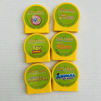 Click Start My First Computer Software Game Cartridges Lot of 6 LeapFrog Disney - Image 1 of 4