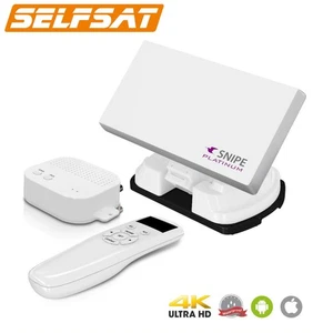 Selfsat SNIPE Platinum Single LNB Wohnwagen Satellitenschüssel BT Fernbedienung & App-Steuerung - Bild 1 von 8
