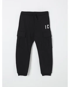 Dsquared2 Cargo Joggers with Logo Children Black Pants - Picture 1 of 2
