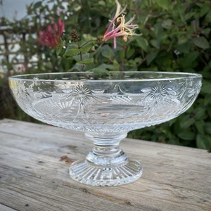 STUART Crystal Centrepiece Cut Glass Pedestal Bowl / Comport 12” Beaconsfield - Picture 1 of 11
