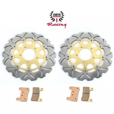 Juego de 2 discos de rotor de freno delantero para Kawasaki Ninja ZX 10R 2008-2015 dorado Foto 1 de 4