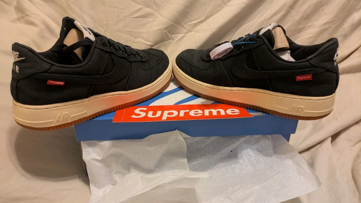 Nike Supreme x Air Force 1 Premium '08 NRG Low Black for Sale