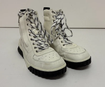 Diesel S-RUA MC Blanco Cuero Cremallera Lateral Alta Zapatillas Moda EE. UU. 10 UE 43 Foto 1 de 4