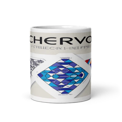 Taza Chevron Triangle Art Cerámica 11oz - Taza de café/té/bebida Foto 1 de 3