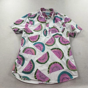Chubbies Shirt Mens Medium Watermelon Print Short Sleeve Popover Button Down - Picture 1 of 10