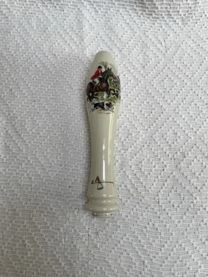 Vintage Ceramic Cask Ale Hand Pump Handle Hunting Scene - Image 1 of 4