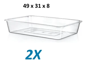 2X PLASTIK Lange Instrumenten Wanne Desinfektionswanne, Endoskop Wanne - Bild 1 von 2