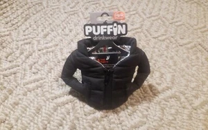 Puffin Drinkware Puffy Beverage Army Black Parka Jacket Can Insulator 😎 Cool - Picture 1 of 12