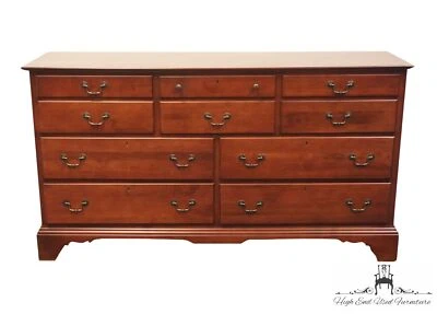 KINCAID FURNITURE Early American Traditional Style 68" Double Dresser w. Cher... - Image 1 of 4