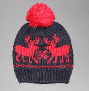 Sombrero gorro de invierno tejido vintage ABERCROMBIE & Fitch para mujer niña alce - Imagen 1 de 3