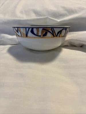 Tiffany & Co Bowl 5" Pergamino Dorado Azul Hecho Exclusivamente para Fina Inc. Japón Foto 1 de 4