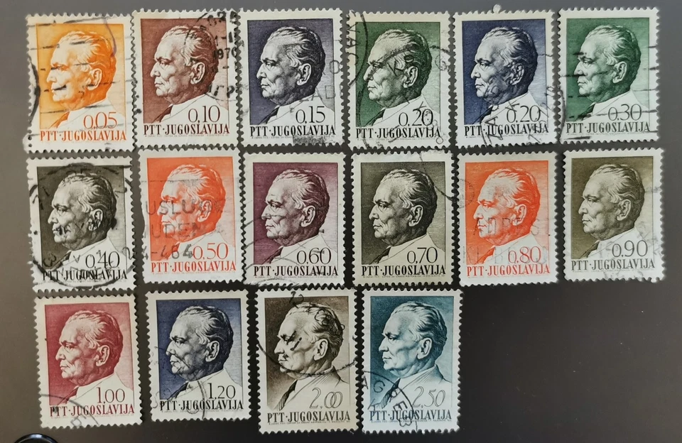 Sellos H074 Yugoslavia 1967 Presidente Tito 16 psc. Foto 1 de 1