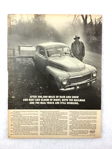 VOLVO 544 Vintage 1968 PRINT AD Sweden Import MAIL TRUCK 60s Mailman California - Picture 1 of 1
