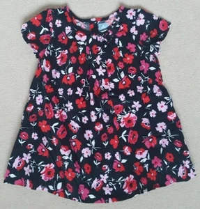 Gap Girls black dress age 2 years red floral print - Picture 1 of 1