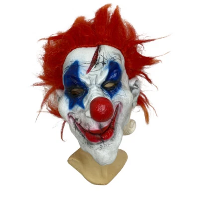 Halloween Clown Mask Latex Creepy Evil Scary costume CLOWN - Image 1 of 4