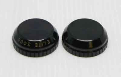 Bushnell Elite 3000 Black Gloss Scope Windage & Elevation Caps Hunt 23x10x8mm - Image 1 of 3