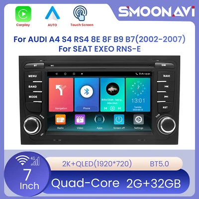 7" Touch Screen Autoradio Für Audi A4 8E 8H B6 B7 Carplay 32GB SWC BT5.0 WIFI  - Bild 1 von 4
