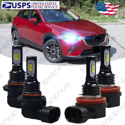 Kit de faros LED deportivos HKL para Mazda 3 2010-2018 Mazda3 bombillas de haz alto bajo Foto 1 de 4