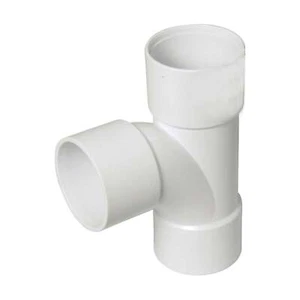 FloPlast ABS Solvent Weld Swept Tee 50mm White (Pack of 5) - Picture 1 of 1