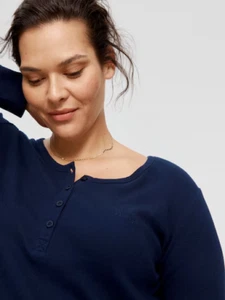 NWT Peter Alexander Navy Plus Size 3 Henley Top L /Sleeve Fits 24-26 Price Drop! - Picture 1 of 5