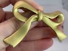 Bow Ribbon Vintage Matte Gold Brooch Pin M-1591*