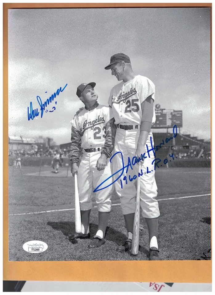 Frank Howard & DON ZIMMER AUTOGRAPHED 8X10 PHOTO SIGNED LOS ANGELES DODGERS JSA - Image 1 of 1