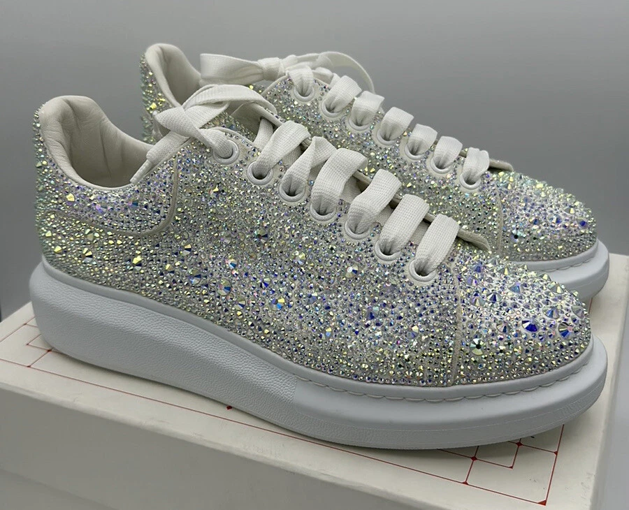 Size 11 - Alexander McQueen Oversized Sneaker Clear Sole - Black Aruba Blue W