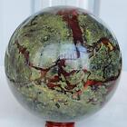 3140g Natural dragon blood stone quartz sphere crystal ball reiki healing