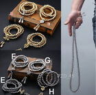 Buddha Bead Bracelet Solid Steel Ball Necklace Outdoor Tactical Decoration