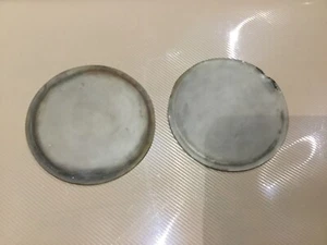 2 x Oldtimer Autoglas Linse flach opak matt Seitenlicht Linse 3,25" Durchmesser - Bild 1 von 1