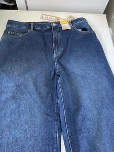 BRAND NEW WOMEN BALLON STYLE HIGH LEG WAISTED MEDIUM BLUE SIZE 16 REGULAR - Picture 1 of 15