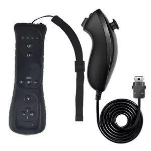 Built-in Motion Plus Remote Nunchuck Controller for Nintendo Wii Silicon Case - Picture 1 of 9