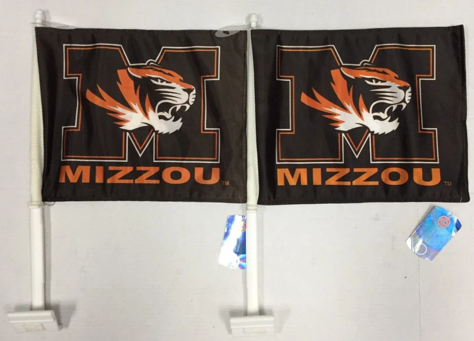 Fremont Die NCAA Missouri Tigers Car Flags Set of 2 - Image 1 of 1