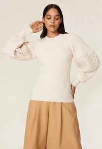 $445 Rebecca Taylor Sweater Womens Small Romantic Soft Feminine Whimsical Classy - Picture 1 of 15