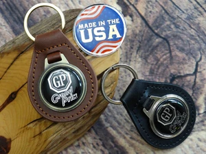 NEW RARE VINTAGE 1970s PONTIAC GRAND PRIX GP Leather Key Chain Ring Fob NOS HOT - Picture 1 of 6
