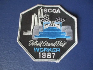 Vintage Collectible Detroit Grand Prix WORKER PATCH SCCA 1987 New - Picture 1 of 2