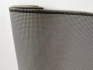 NEW for PORSCHE Pepita Seating Fabric Car Upholstery Black/Cream Houndstooth - Picture 1 of 5