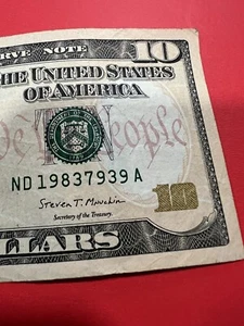 Fancy Serial Number $10 2017 ND 1983 7939 A Birthday Year 1983 - Picture 1 of 10