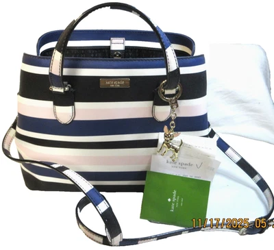 NUEVO CON ETIQUETAS~RAYA DE CRUCERO IMPRESA KATE SPADE EVANGELIE LAUREL WAY Foto 1 de 4