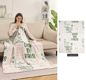 ComfyLuxe Christmas Themed Pattern Throw Blanket - Picture 1 of 7