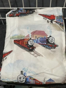 Pottery Barn Kids Thomas And Friends Train Toddler Sheet Set + Duvet Cotton - Picture 1 of 2