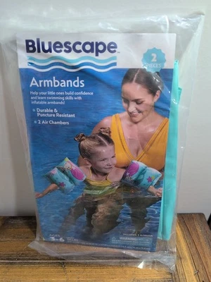 Kids Inflatable Swim Armbands Mermaid, Bluescape, 2 Piece, NEW - Image 1 of 2