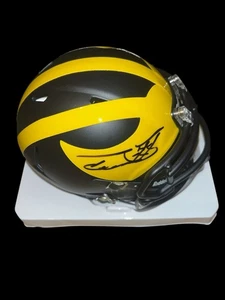 TAYLOR LEWAN Signed MICHIGAN WOLVERINES Football Mini Helmet UM BWTB JSA - Picture 1 of 1