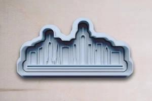 Keksausstecher Skyline PLA – kreative Ausstechform mit Stempel für Reisefans - Bild 1 von 5
