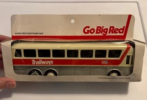 Vintage Plastic  Trailways bus “Go Big Red” Super Friction-Power NIB - Picture 1 of 9