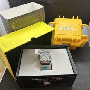 Orologio uomo automatico Invicta S1 Rally nuovo con scatola quadrante scheletro 41 mm azzurro 49022 - Foto 1 di 11
