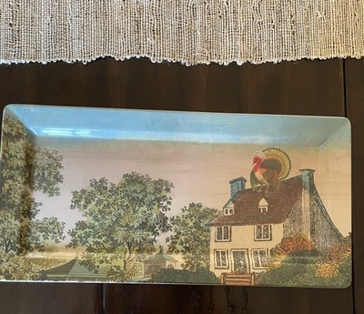 John Derian Tray Melamine 7x14 Turkey on House Tray - Image 1 of 3
