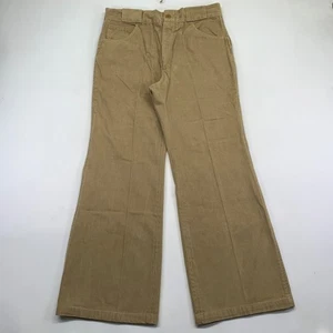 Nordstrom Thomson Vintage 70s Mens 33 x 29 Tan Wide Leg Pants Flare True Vintage - Picture 1 of 11